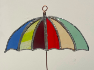 Stained Glass Sun Catchers, umbrella with coloured glass