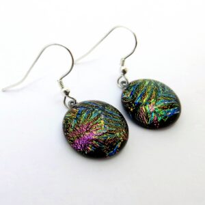 Handmade Dichroic glass earrings